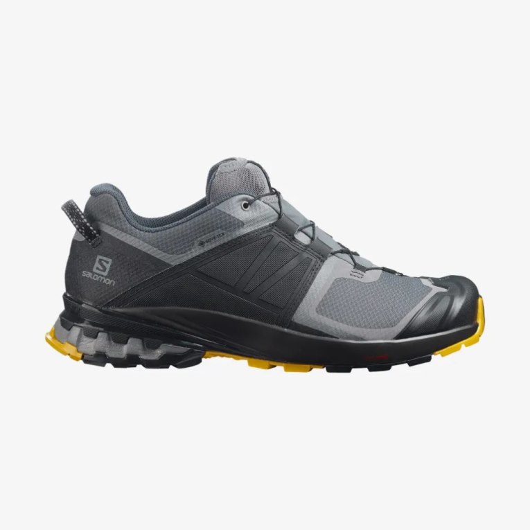 Black / Grey Salomon Xa Wild GTX Men\'s Trail Running Shoes | IE NU6379